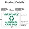 Signmission Recyclable Aluminum Cans Only with Graphic, 18 in W x Rectangle, Plastic OS-2PACK-MISC-P-1218-L-19507 - alternate 5